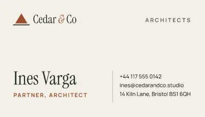 Architect business card