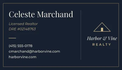 Realtor navy and gold