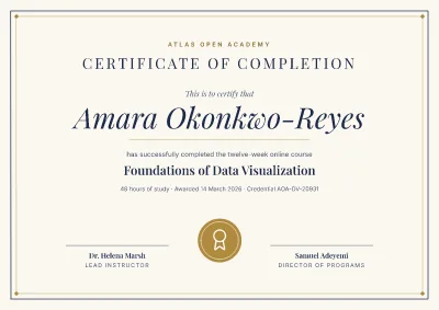 Course completion certificate