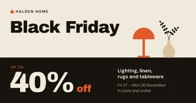 Homeware Black Friday post: Facebook post template