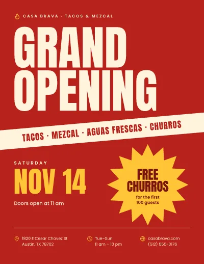 Taco grand opening
