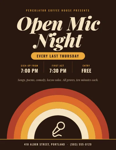 Coffee house open mic