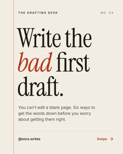 Bad first draft carousel
