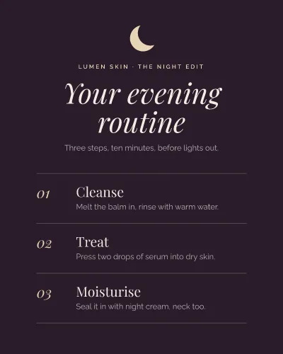 Evening skincare routine