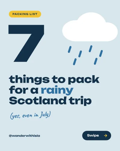 Rainy trip packing list