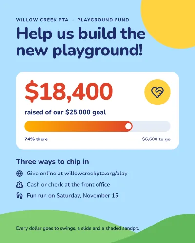 Playground fundraiser progress