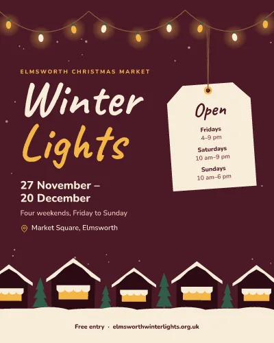 Winter Lights market post: Instagram portrait template