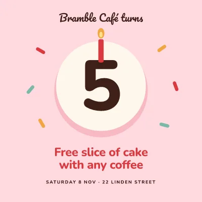 Café fifth birthday