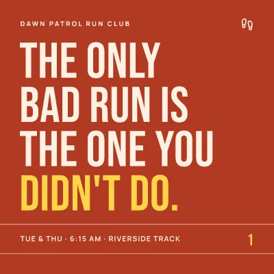 Run club bad run quote