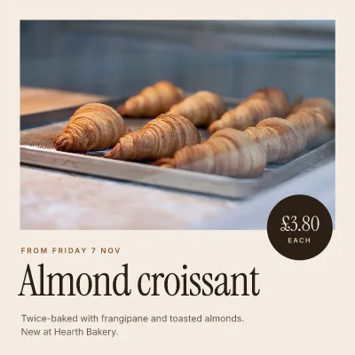 Almond croissant launch