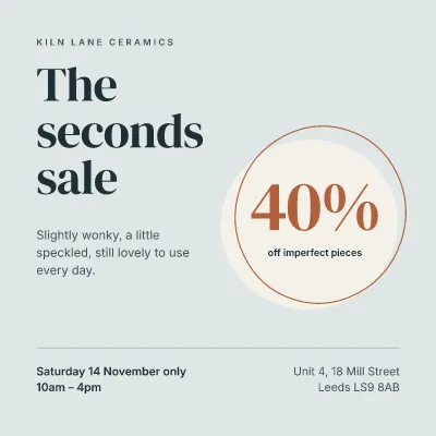 Ceramics seconds sale