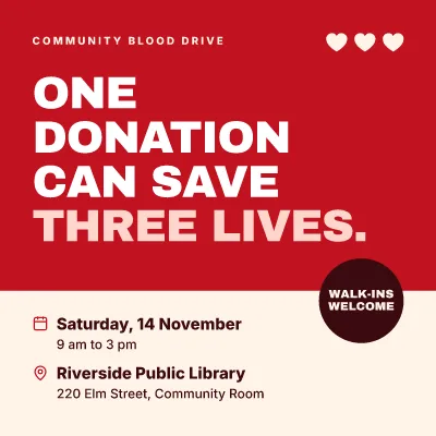 Community blood drive