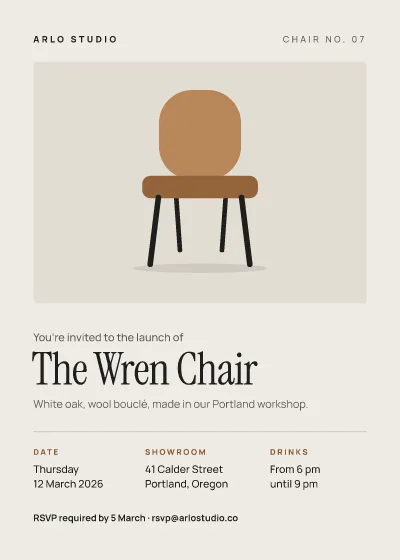 Chair launch evening