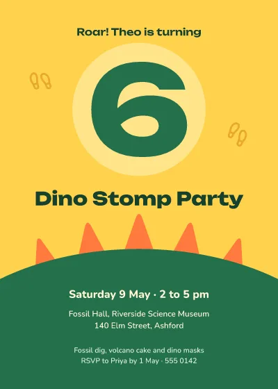 Dino stomp birthday