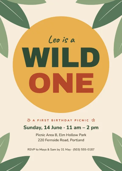 Wild one first birthday