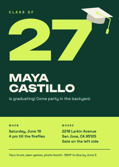 Class of ’27 grad party