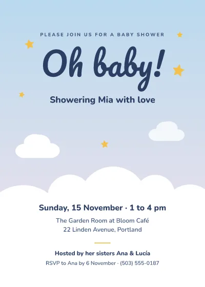 Cloud nine baby shower