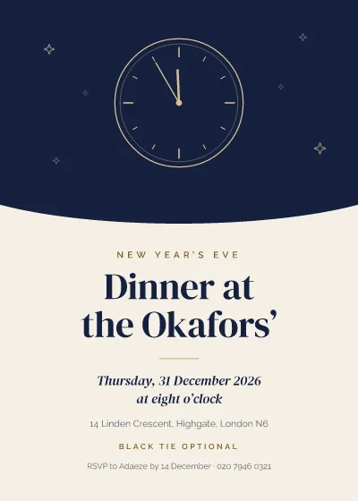 New Year's Eve dinner