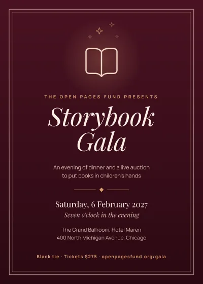 Literacy charity gala