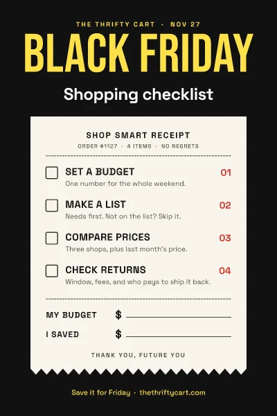 Black Friday checklist