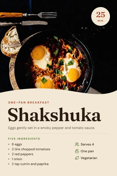 Shakshuka recipe pin