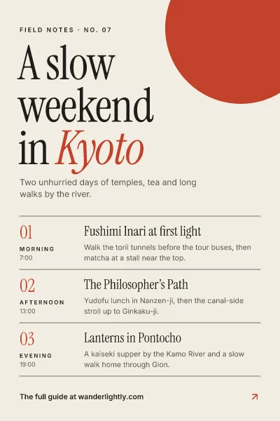 Slow weekend in Kyoto