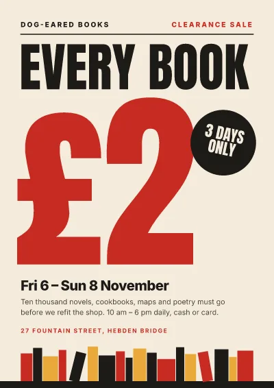 Bookshop clearance sale