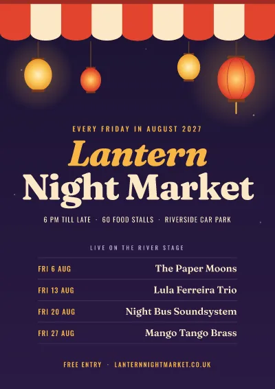 Lantern night market poster