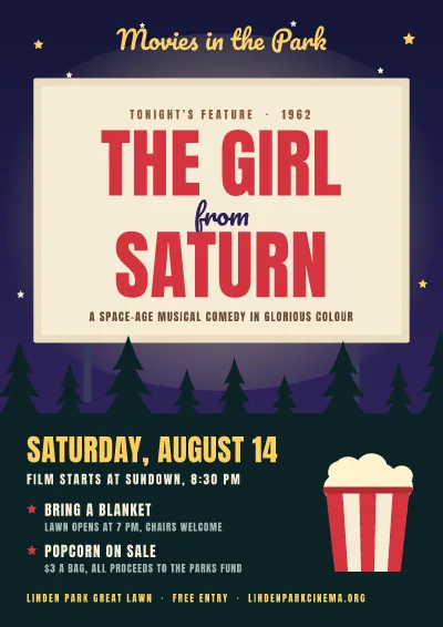 Outdoor movie night