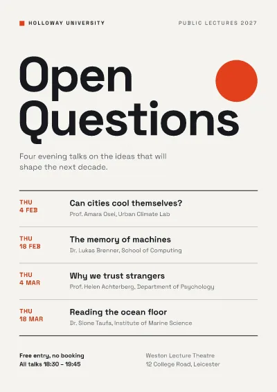 Public lecture series