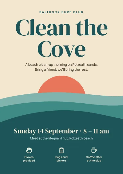 Beach clean-up morning