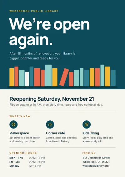 Library reopening