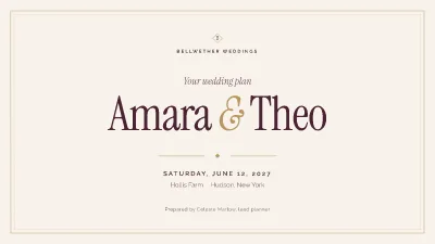 Wedding plan deck