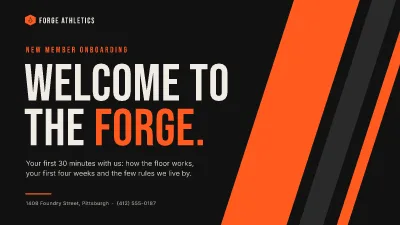 Gym member onboarding