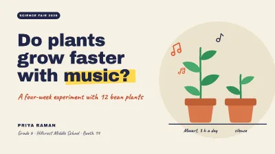 Plants and music science fair