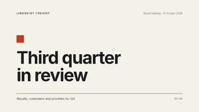 Quarterly review