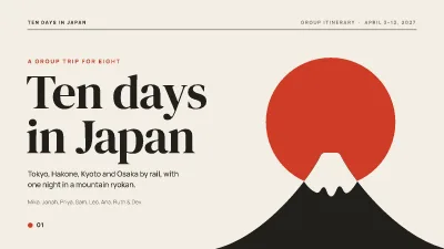 Japan trip itinerary