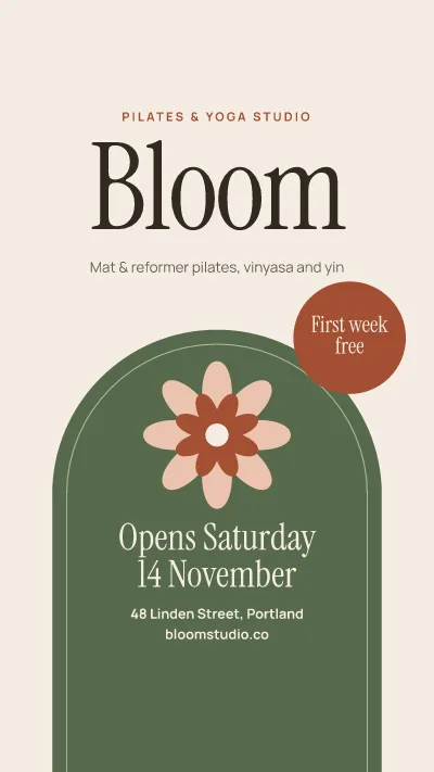 Bloom studio opening story