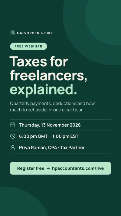 Freelancer tax webinar
