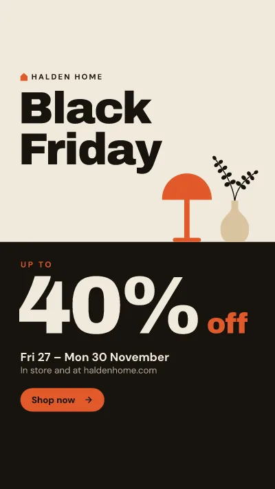 Homeware Black Friday story: story template
