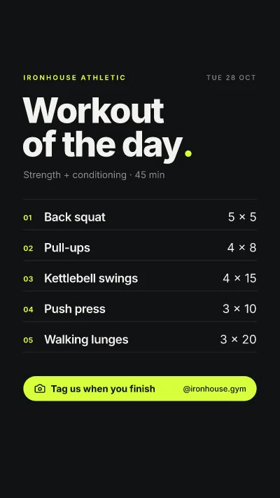 Workout of the day