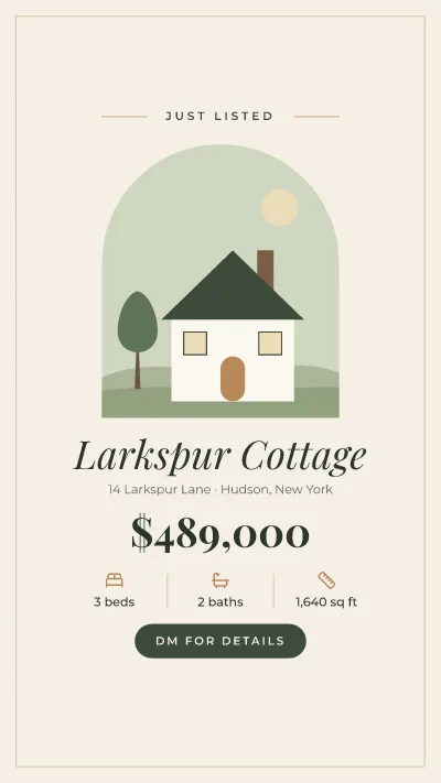 Cottage just listed