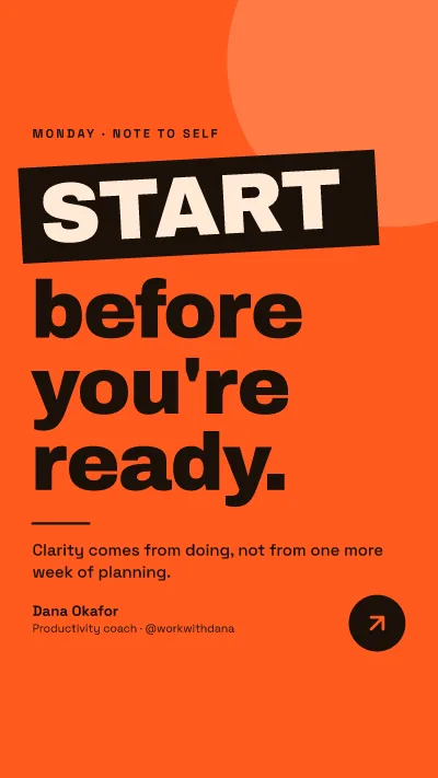 Start before you're ready