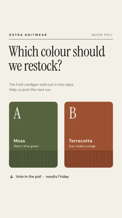 Restock colour poll