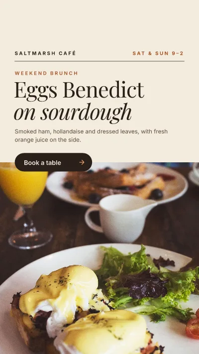 Café weekend brunch