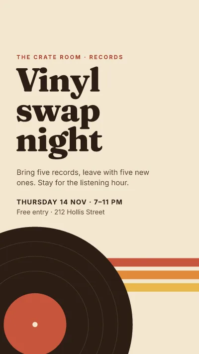 Vinyl swap night