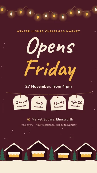 Winter Lights market story: story template
